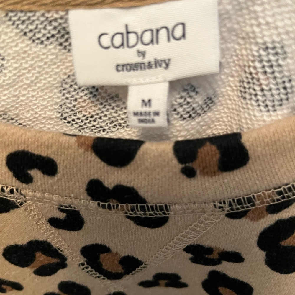 crown & ivy Black and Tan Leopard Mini Dress - Picture 3 of 3